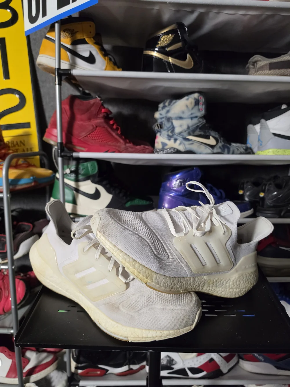 🔥 adidas White Ultraboost 22 Knit Slip-On Sneakers Men Size 11.5